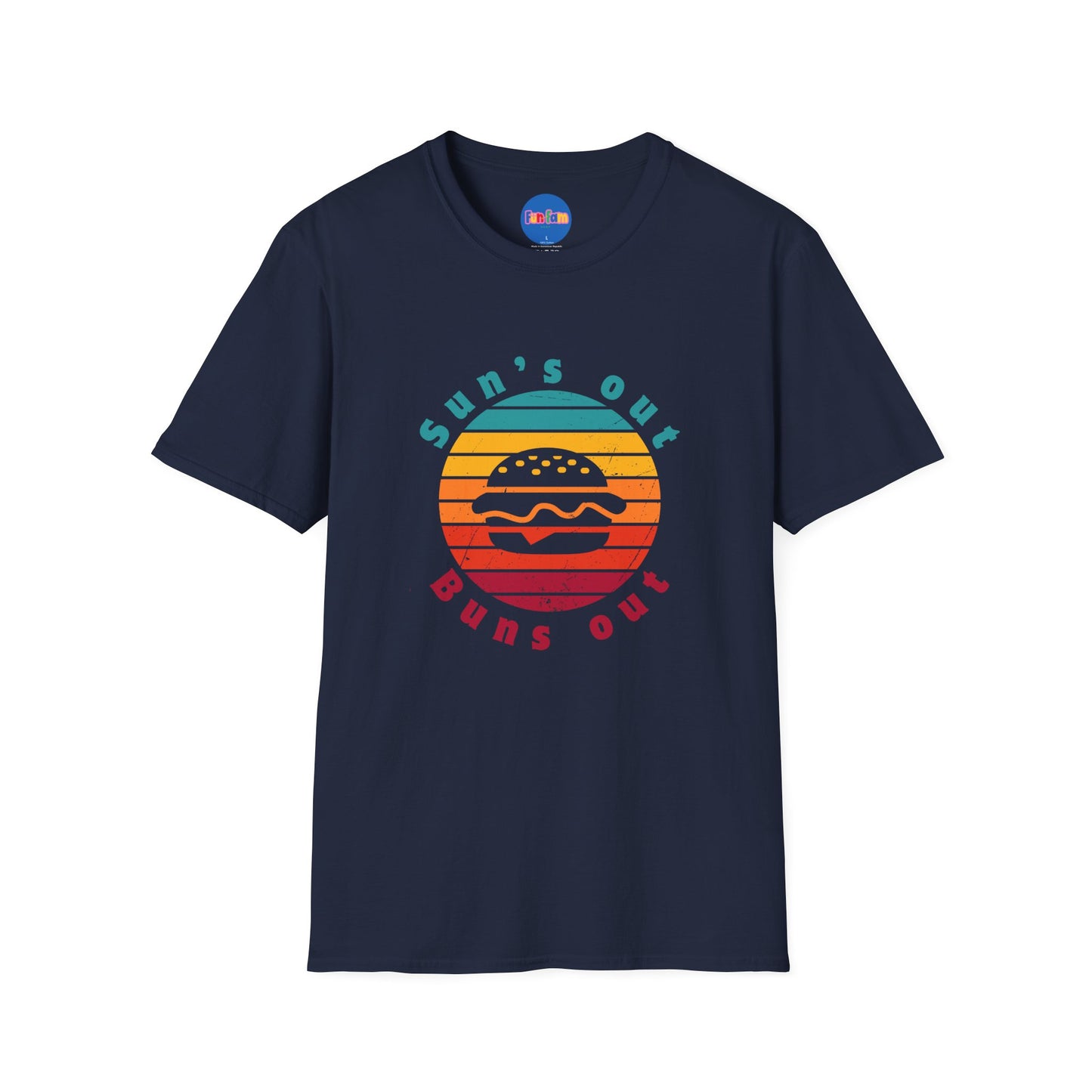 Sun's Out, Buns Out Retro T-Shirt 🍔☀️