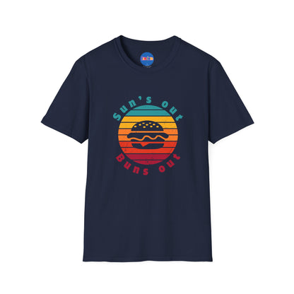 Sun's Out, Buns Out Retro T-Shirt 🍔☀️