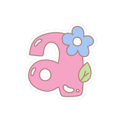 🌼 Kawaii Flower Alphabet Sticker – "A" is for Adorable! 💖