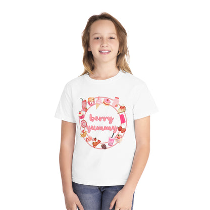 Youth Berry Yummy Tee – Cute Strawberry Graphic T-Shirt 🍓