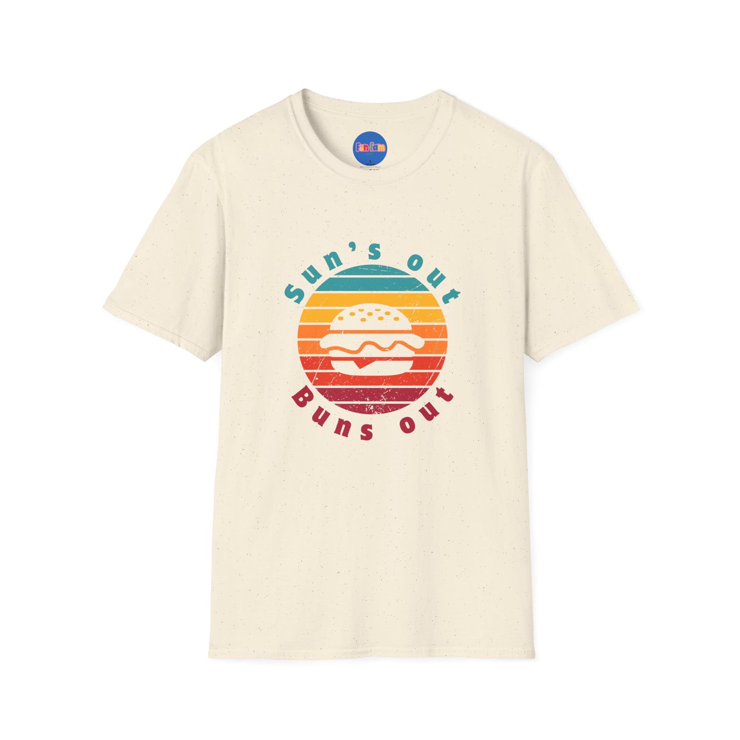 Sun's Out, Buns Out Retro T-Shirt 🍔☀️