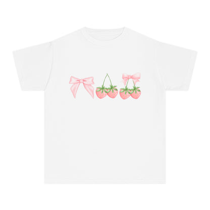 Youth Berry Coquette Tee – Cute Strawberry Graphic T-Shirt 🍓
