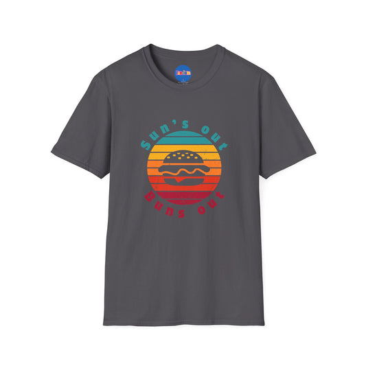 Sun's Out, Buns Out Retro T-Shirt 🍔☀️