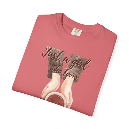 Just a Girl Who Loves Coffee T-Shirt | Cozy Coffee Lover Tee ☕💕