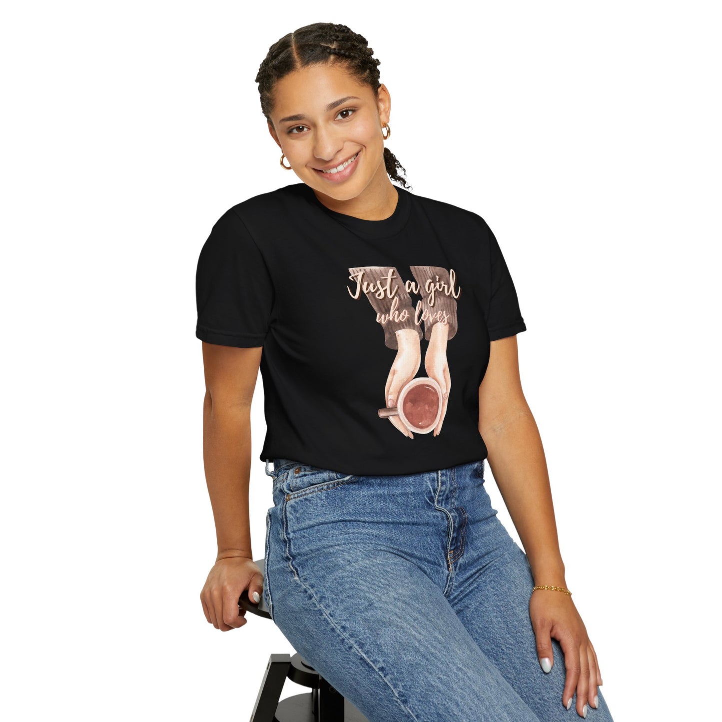Just a Girl Who Loves Coffee T-Shirt | Cozy Coffee Lover Tee ☕💕