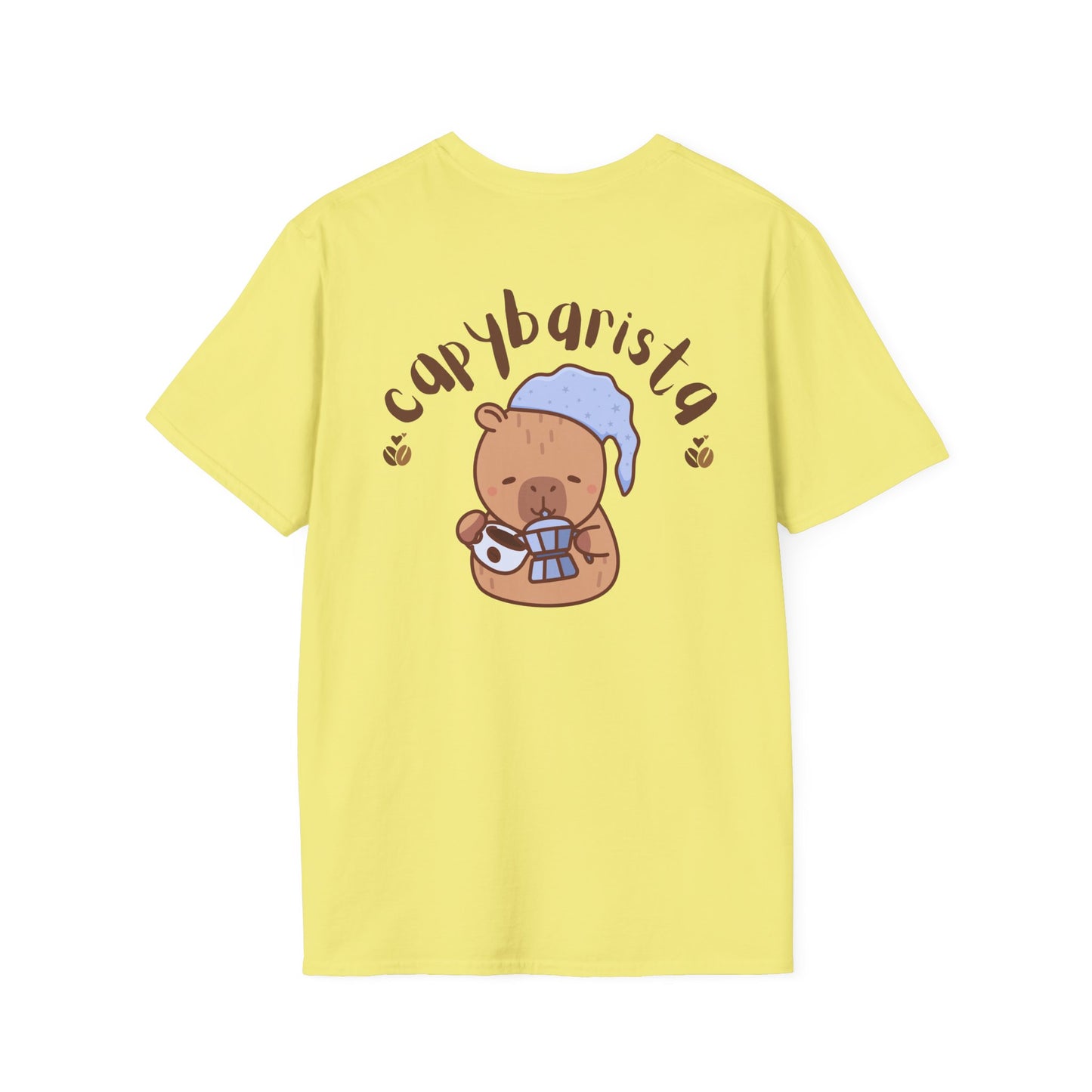 ☕🦫 Café Capybara Tee - Capybarista (Front and Back Design)