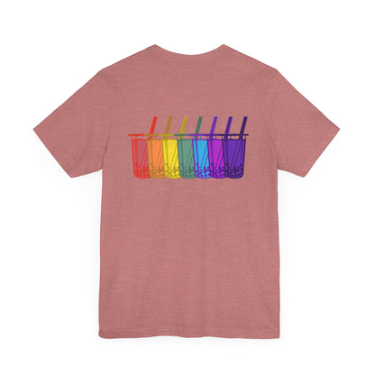 Tiny boba in the front… party in the back! – Kawaii Boba Tee (Front and back design)🌈✨