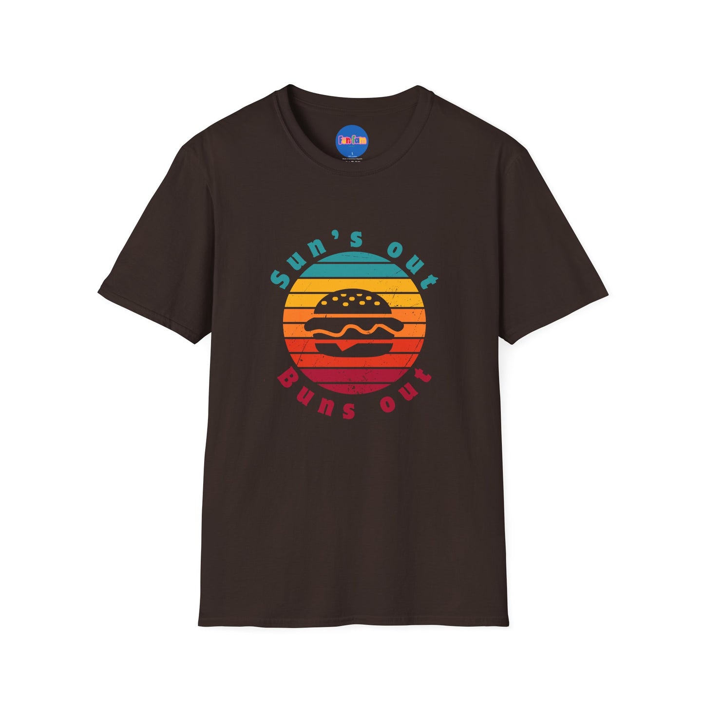 Sun's Out, Buns Out Retro T-Shirt 🍔☀️