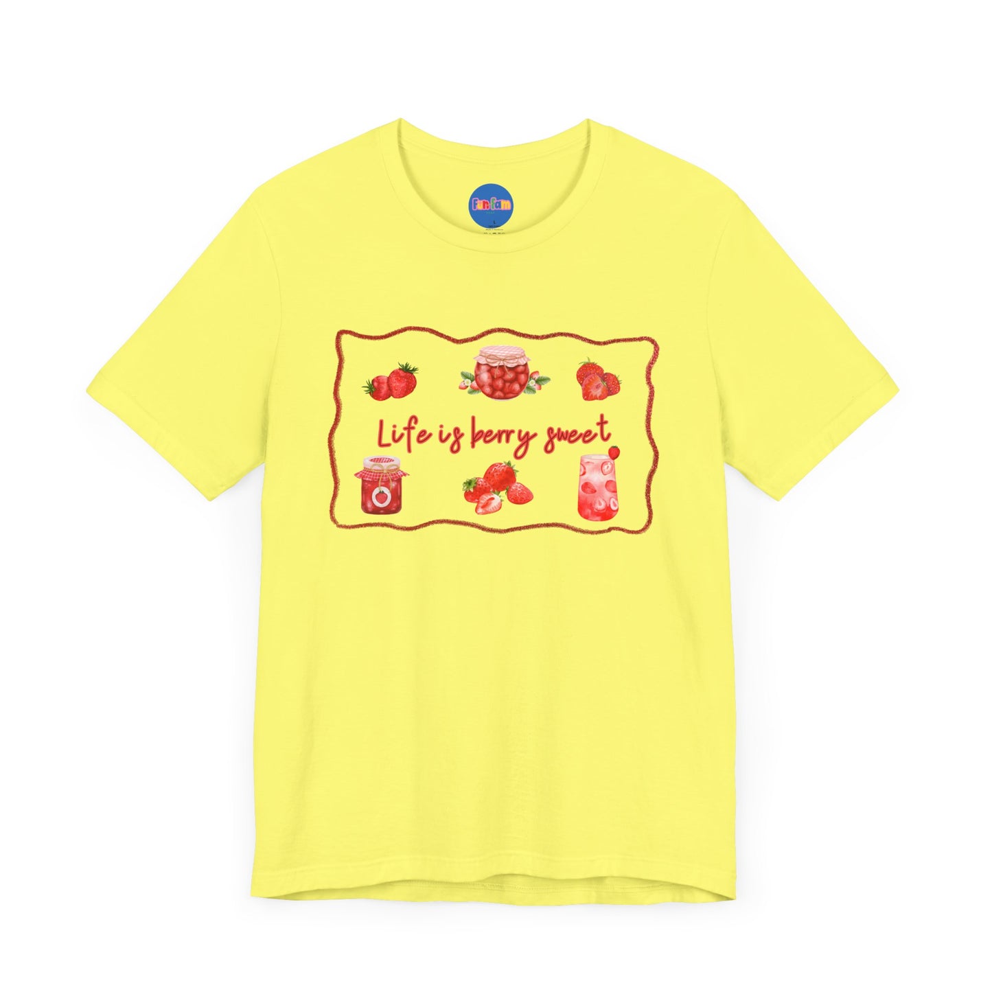 “Life is Berry Sweet” T-Shirt - crayon framed