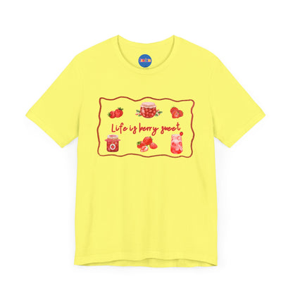 “Life is Berry Sweet” T-Shirt - crayon framed