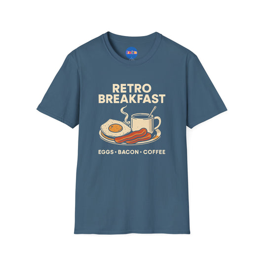 Retro Breakfast Eggs Bacon Coffee T-Shirt
