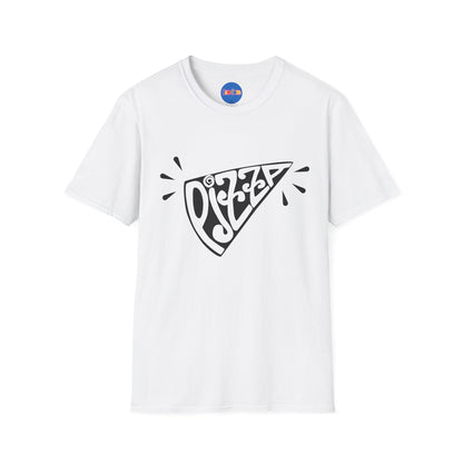 Bold Pizza Slice Graphic Tee – Retro Typography Foodie Shirt
