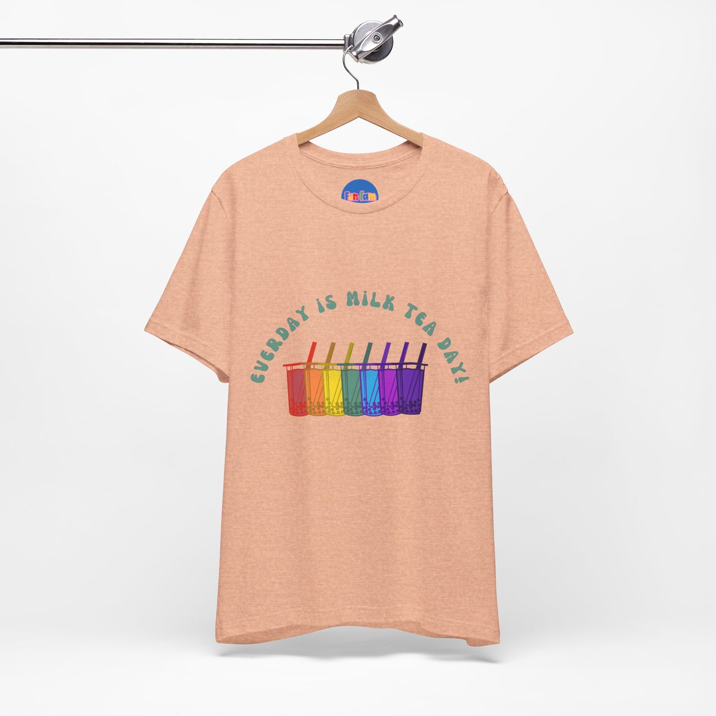 Everyday is Milk Tea Day Tee – Rainbow Boba Edition 🌈💜