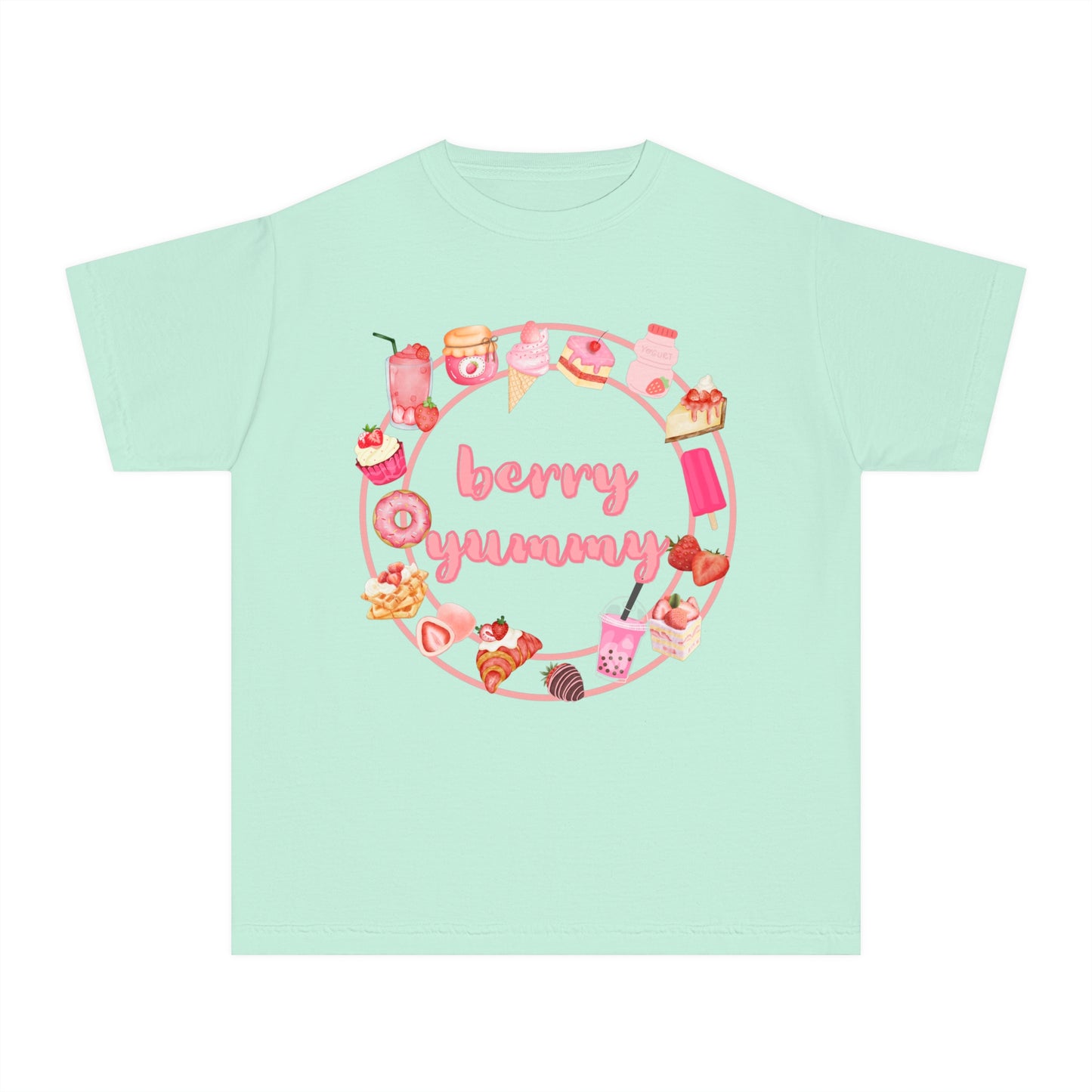 Youth Berry Yummy Tee – Cute Strawberry Graphic T-Shirt 🍓