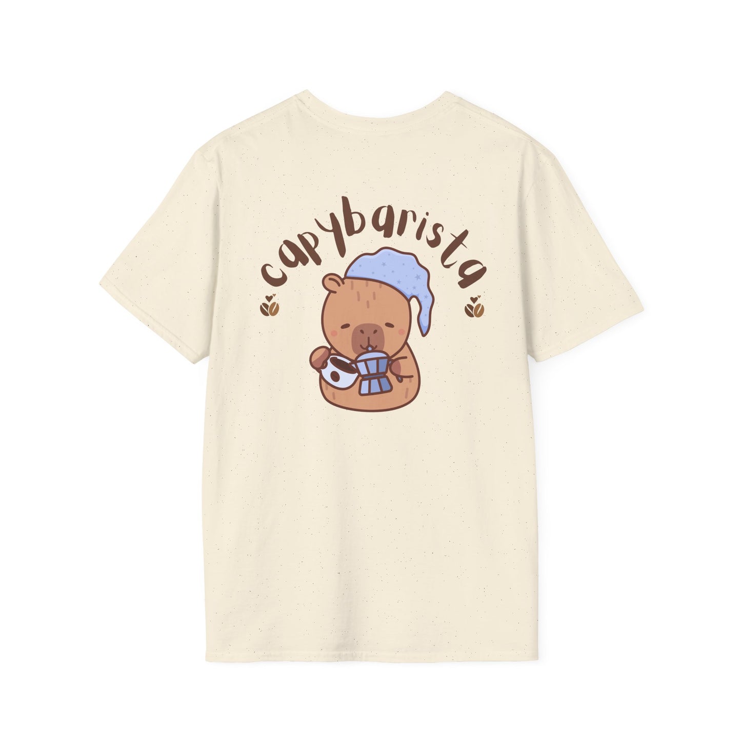 ☕🦫 Café Capybara Tee - Capybarista (Front and Back Design)