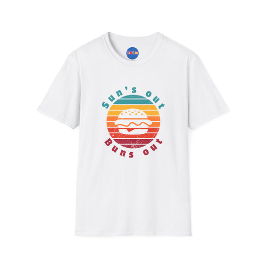 Sun's Out, Buns Out Retro T-Shirt 🍔☀️