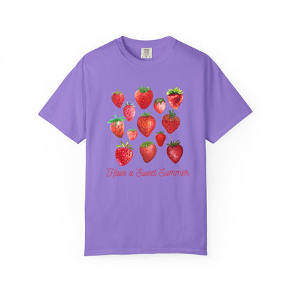 Berry Cool Summer Tee 🍓☀️| Sweet Summer Strawberry - Whimsical Retro Vibes 💕