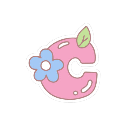 🌼 Kawaii Flower Alphabet Sticker – "C" is for Cute! 💖