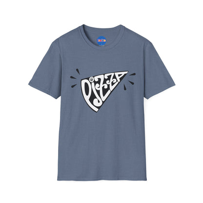 Bold Pizza Slice Graphic Tee – Retro Typography Foodie Shirt