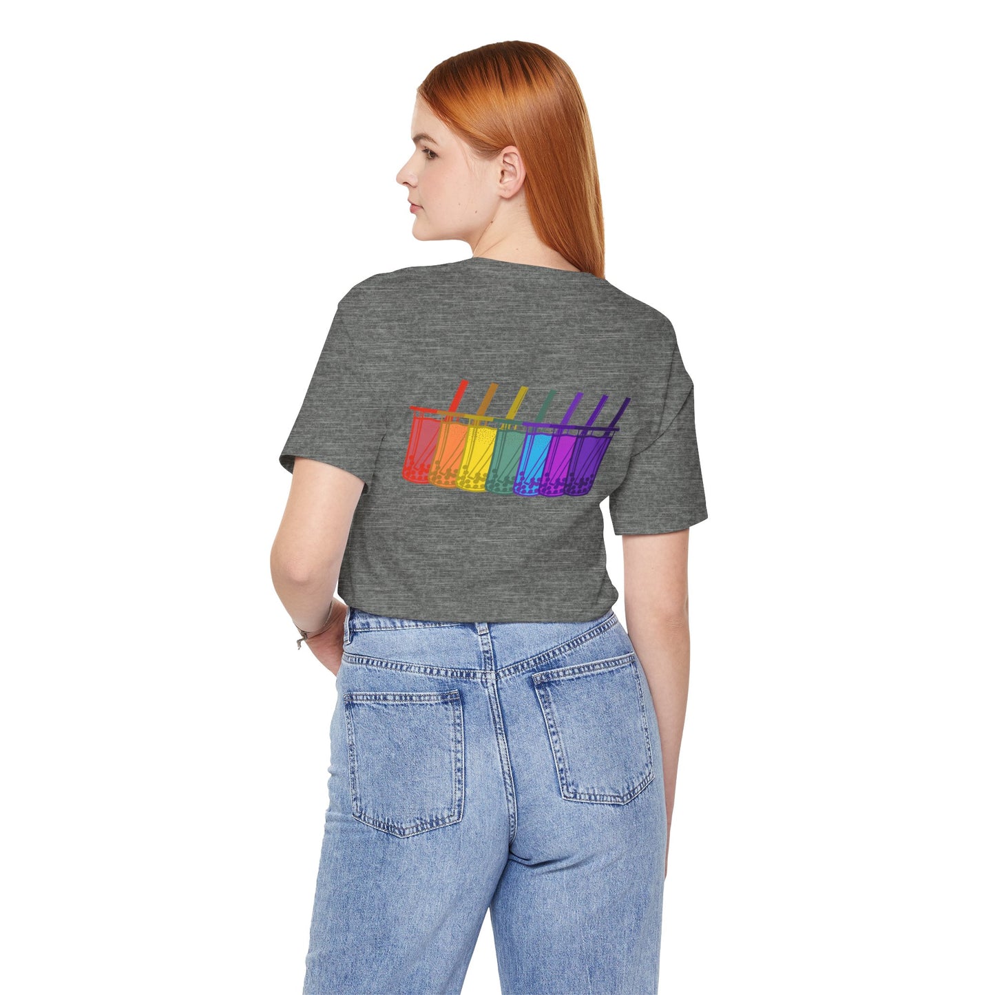 Tiny boba in the front… party in the back! – Kawaii Boba Tee (Front and back design)🌈✨