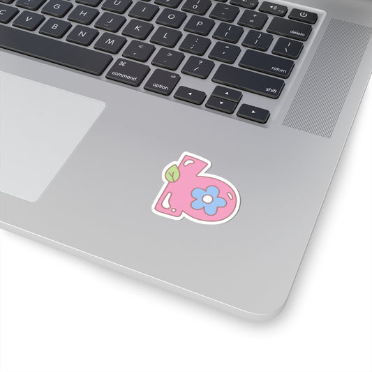 🌼 Kawaii Flower Alphabet Sticker – "B" is for Bubbly! 💖