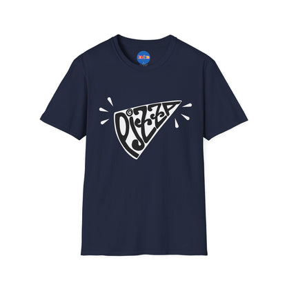 Bold Pizza Slice Graphic Tee – Retro Typography Foodie Shirt