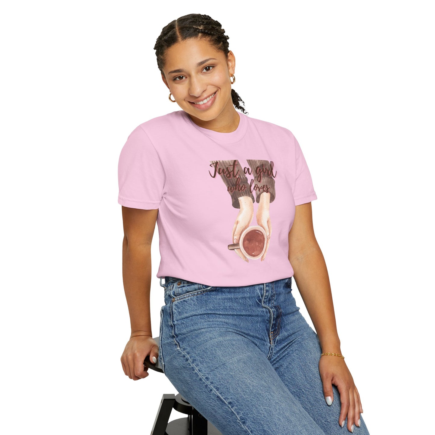 Just a Girl Who Loves Coffee T-Shirt | Cozy Coffee Lover Tee ☕💕