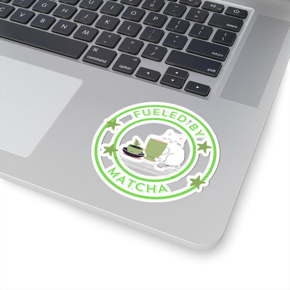 ✨ Fueled by Matcha Sticker – Stick Your Zen 🍃