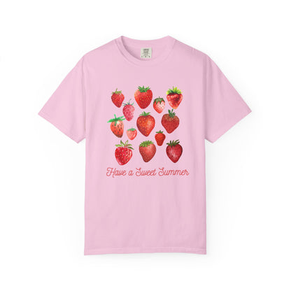 Berry Cool Summer Tee 🍓☀️| Sweet Summer Strawberry - Whimsical Retro Vibes 💕