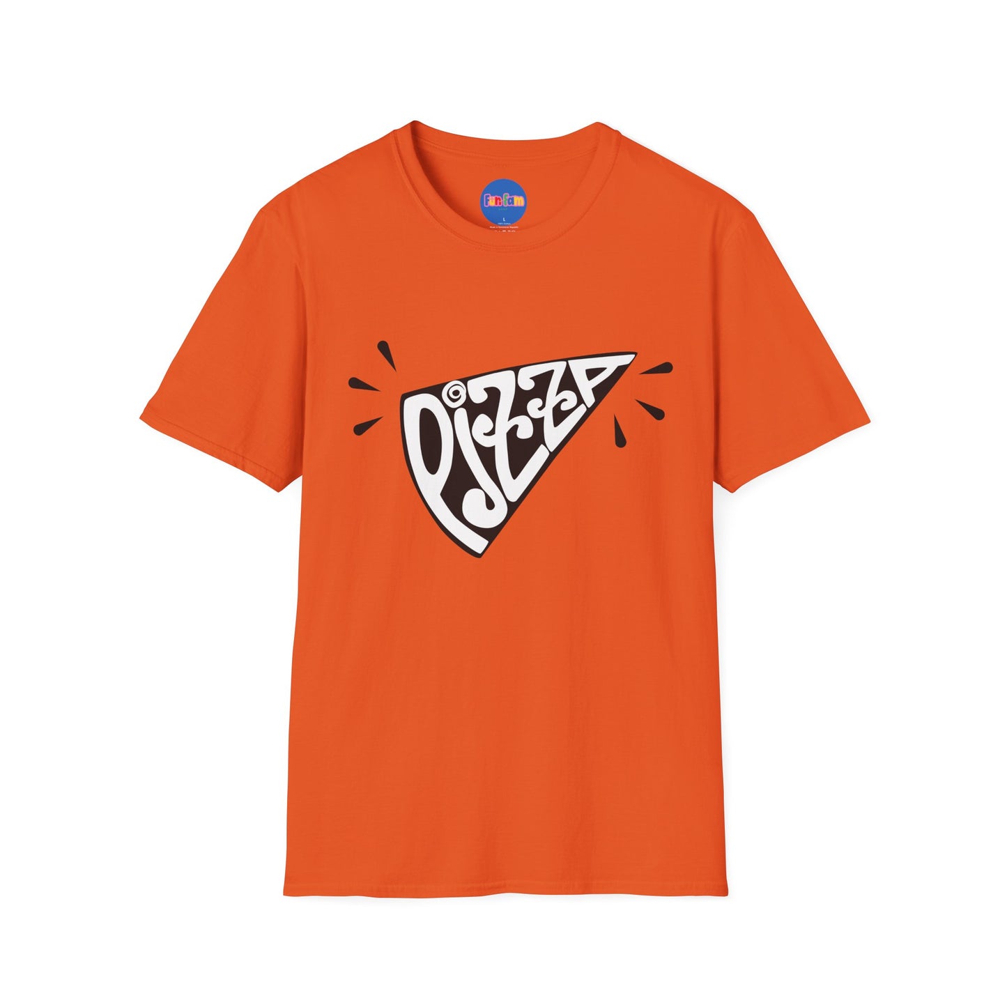 Bold Pizza Slice Graphic Tee – Retro Typography Foodie Shirt