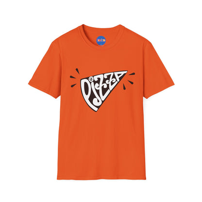 Bold Pizza Slice Graphic Tee – Retro Typography Foodie Shirt