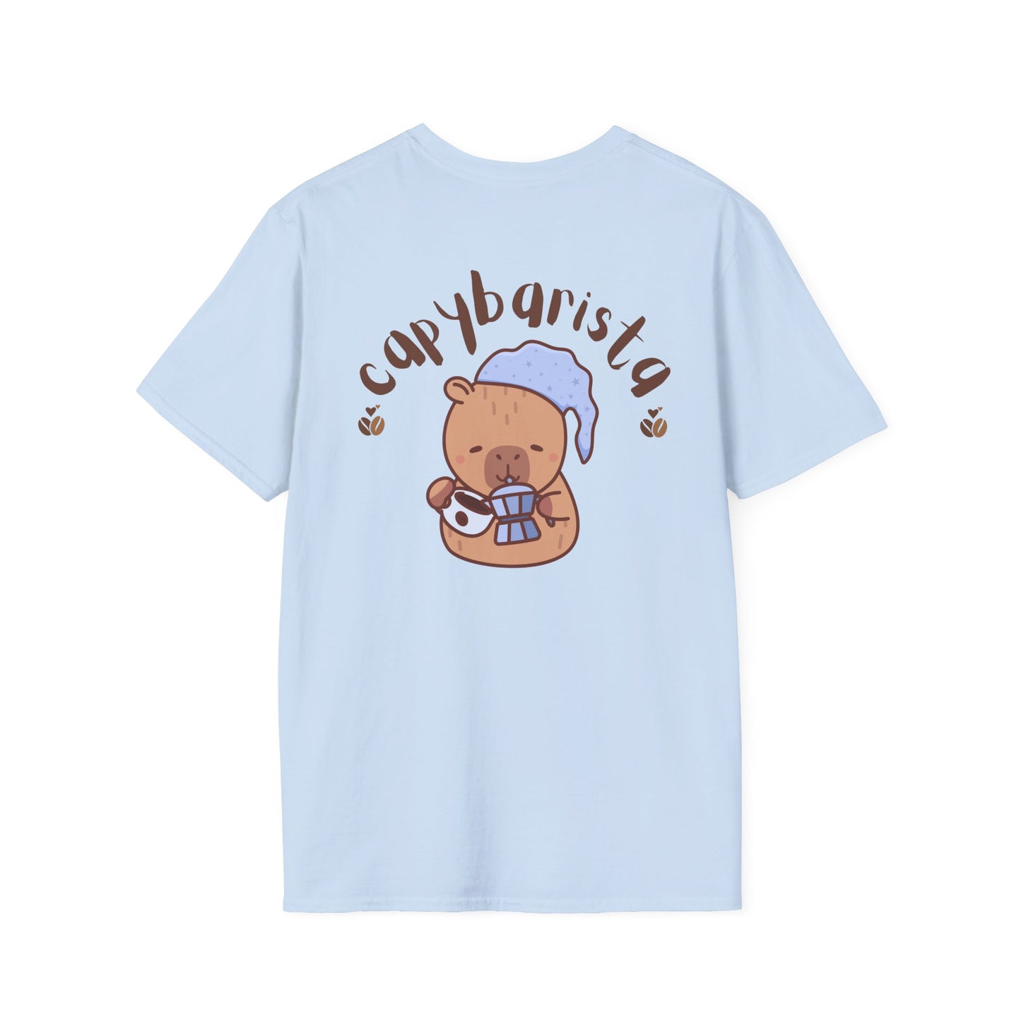 ☕🦫 Café Capybara Tee - Capybarista (Front and Back Design)