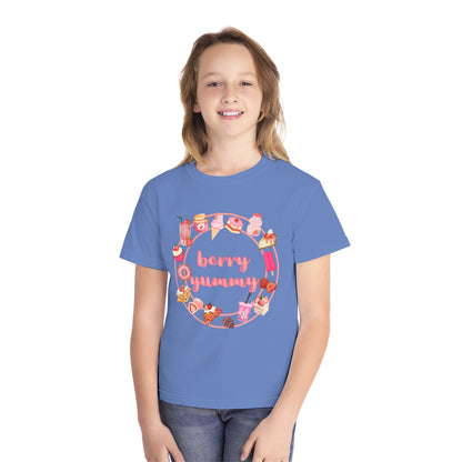 Youth Berry Yummy Tee – Cute Strawberry Graphic T-Shirt 🍓