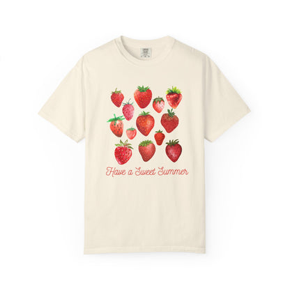 Berry Cool Summer Tee 🍓☀️| Sweet Summer Strawberry - Whimsical Retro Vibes 💕