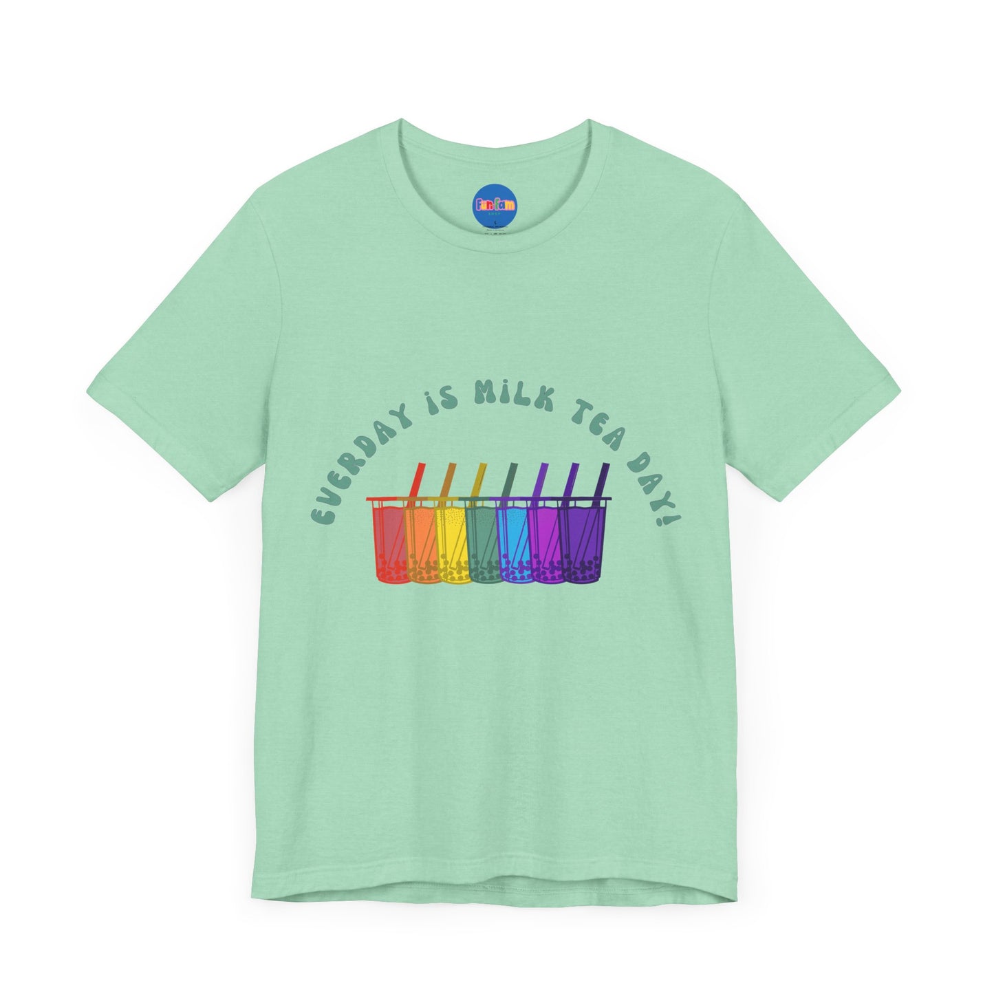 Everyday is Milk Tea Day Tee – Rainbow Boba Edition 🌈💜