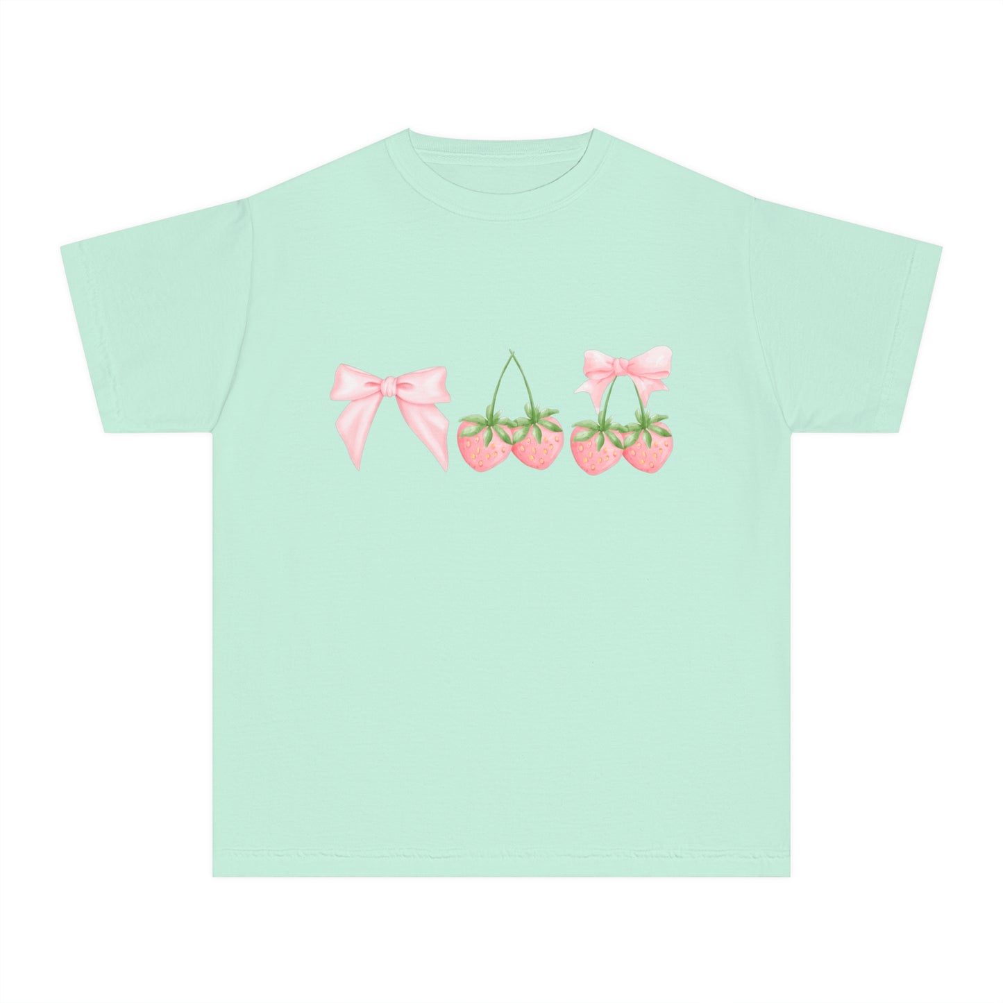 Youth Berry Coquette Tee – Cute Strawberry Graphic T-Shirt 🍓
