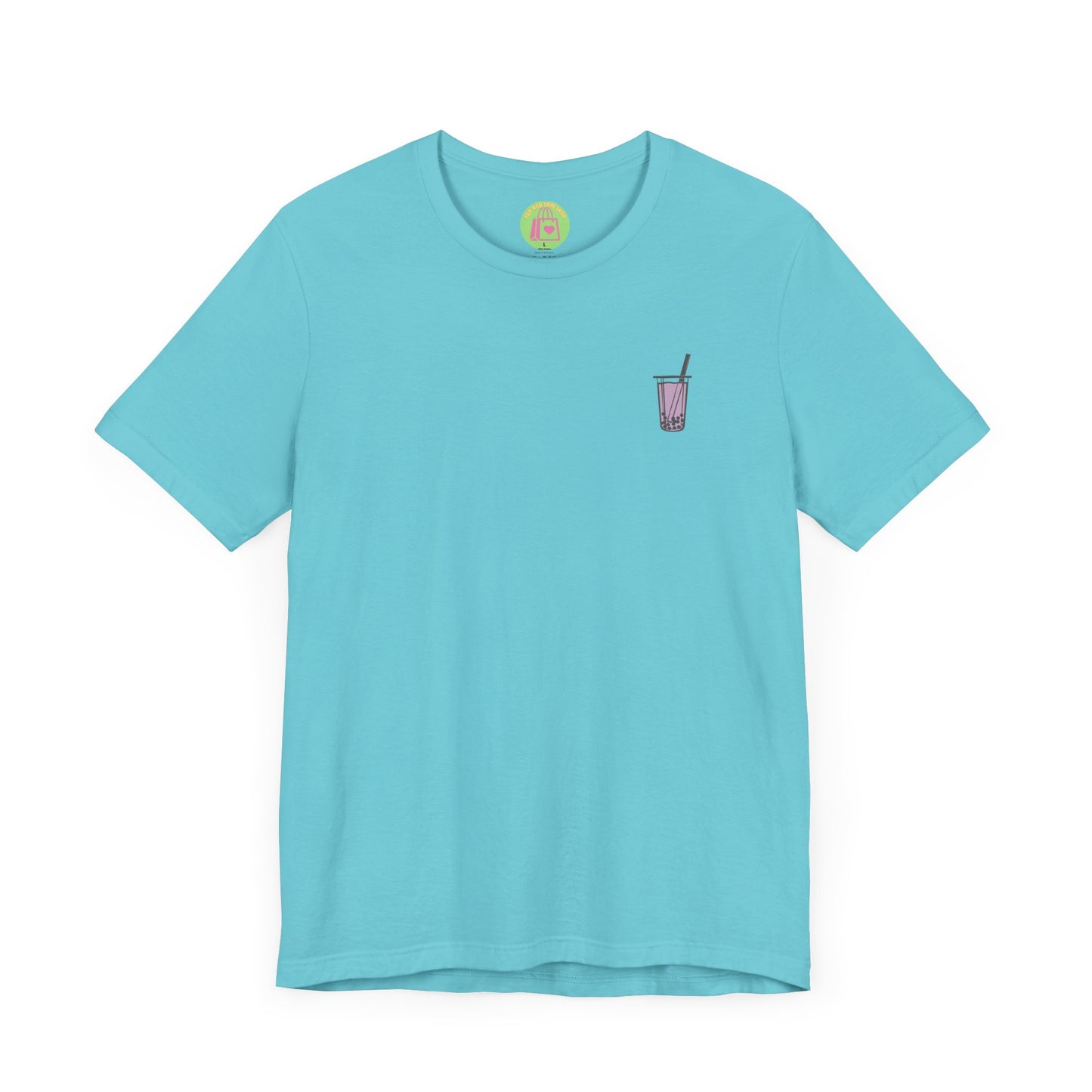 Tiny boba in the front… party in the back! – Kawaii Boba Tee 🌈✨