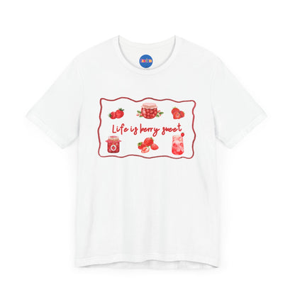 “Life is Berry Sweet” T-Shirt - crayon framed