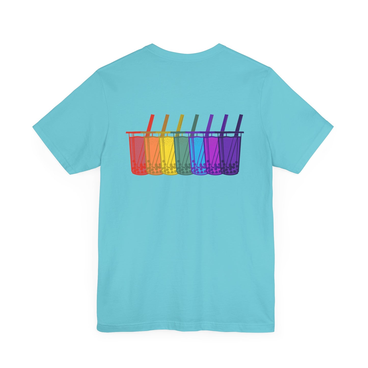 Tiny boba in the front… party in the back! – Kawaii Boba Tee 🌈✨